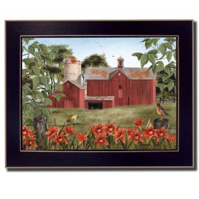 "Summer Days" By Billy Jacobs, Printed Wall Art, Ready To Hang Framed Poster, Black Frame