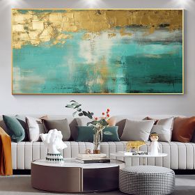 Handmade Oil Painting Large Original Gold Oil Painting on Canvas Abstract Gold Art Painting Bedroom Wall Decor Modern Textured Wall Art Decorative Pai (Style: 1, size: 60x120cm)