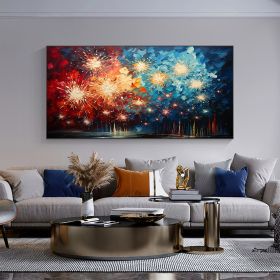 Handmade Oil Painting Large Original Firework Oil Painting on Canvas Abstract Color Painting Custom Textured Wall Art Bedroom Wall Decor Custom Painti (Style: 1, size: 100x150)