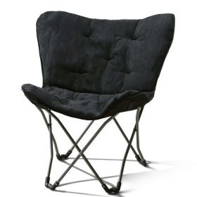 Comforts Adult Folding Butterfly Chair (Color: Black)